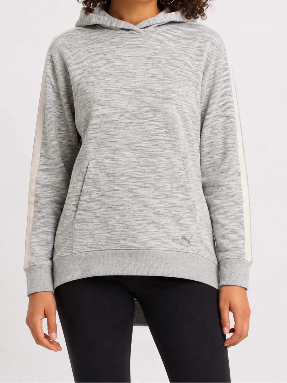 Puma heathered gray & beige hoodie‎ size Medium